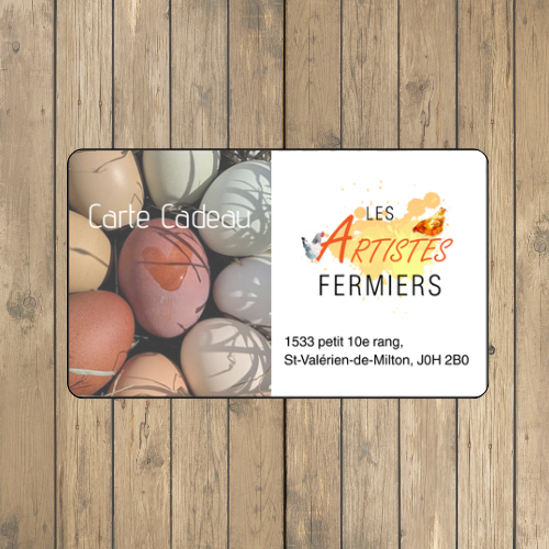 Carte Cadeau les Artistes Fermiers